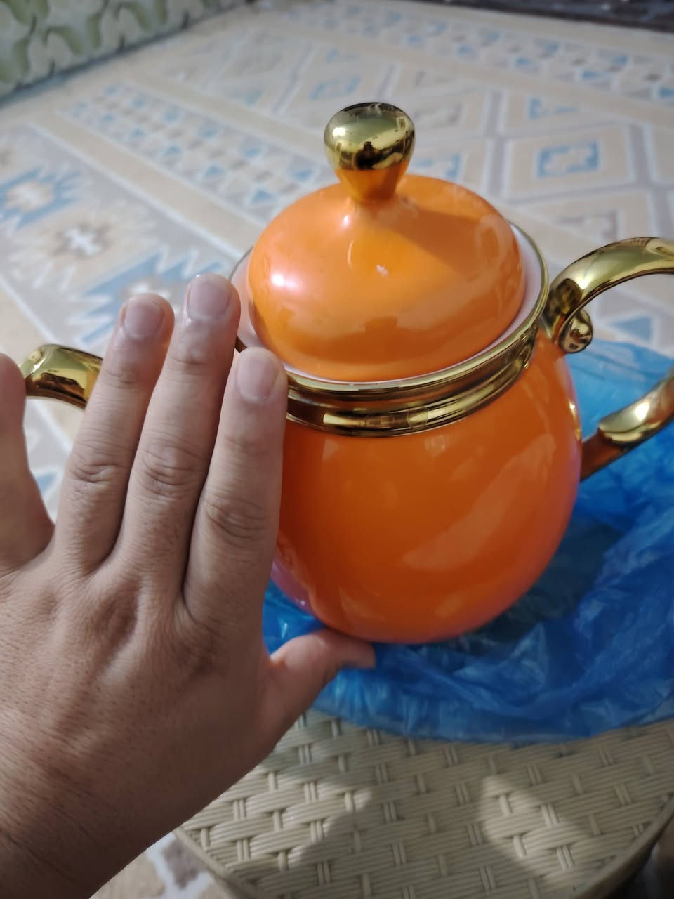 قوري ذهبي • ١٥سم • بايركس حراري