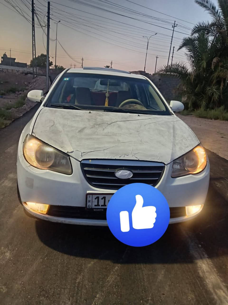 من رخصت الادمن افانتي 2007 للبيع خليجيه مصبوغه عام حادثه جاملغ خلفي سياره بغداد باسمي السعر 70 وبيه مجال رقم ***********
