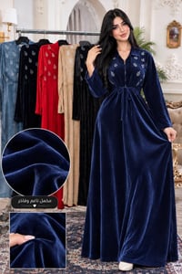 دشداشة نسائية • مخمل سوفت • مقاسات L-3XL