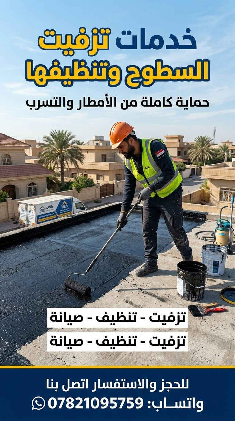 تزفيت • تنظيف السطوح • عزل مائي