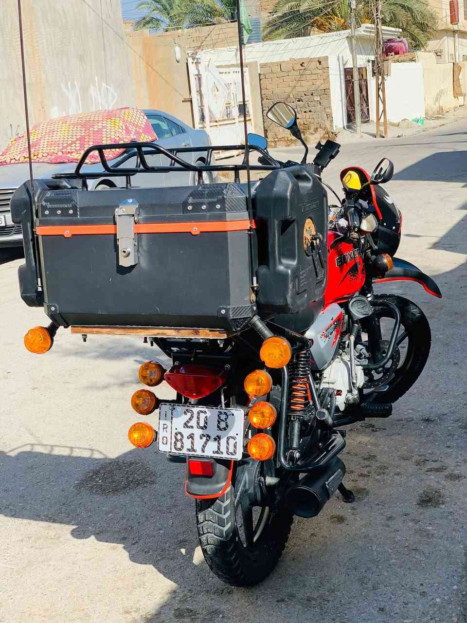 يا الله السلام عليكم ورحمة الله وبركاته
1_بوكسر 2022 طالعة بل 2023 
2-المكينه مكفوله وحلوه
3-مرقمه رقم ديالى انكليزي  تحويل  ثاني يوم
4-كهربائيات شغاله بدون أي نقص
5-دراجه كامله مكمله بوجهك للشارع 
6-عنواني ديالئ شهربان
حي العسكري 
7-غير متواجد خاص
8-اتصال او وتساب
***********
