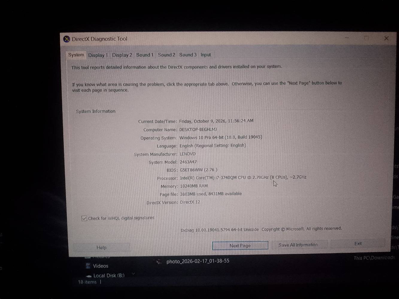 لينوفو W530 • Quadro K1000M • ٢٥٦ SSD