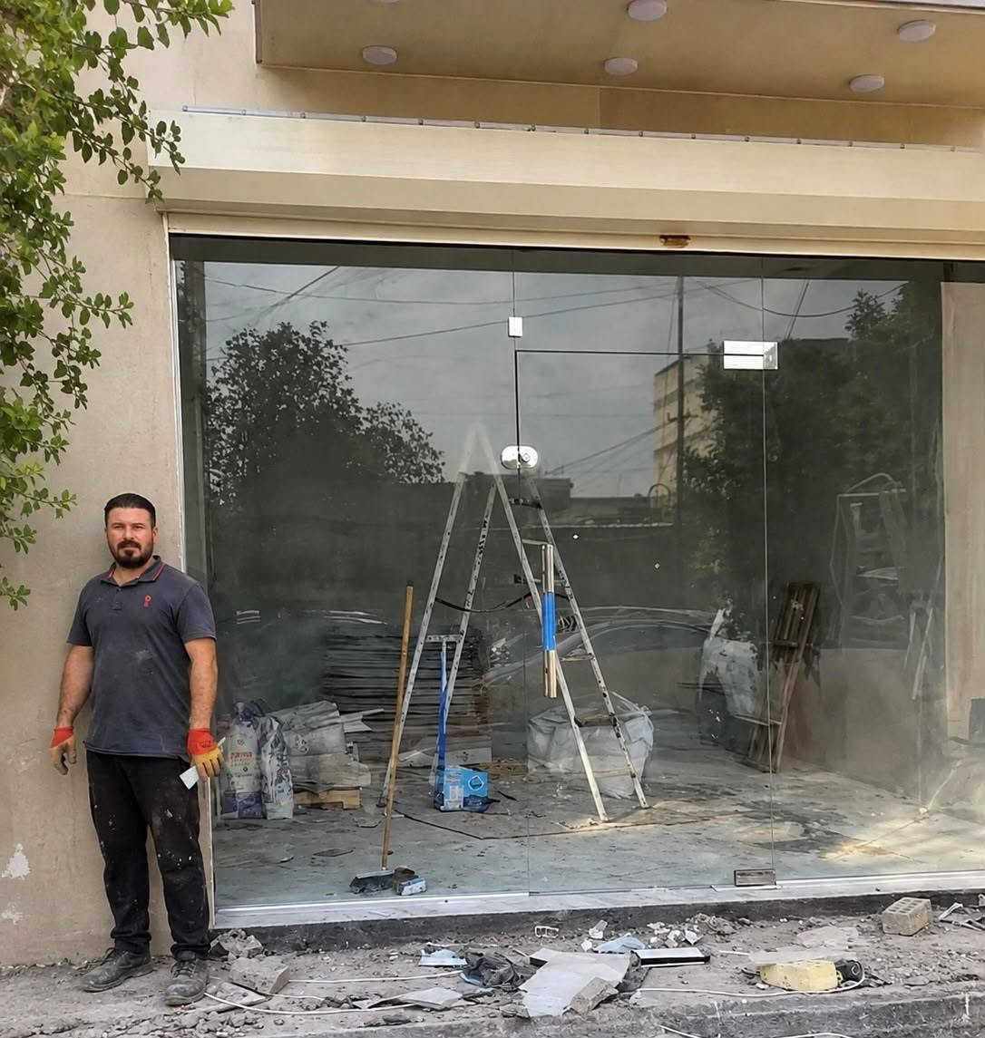 تم على بركة الله جام خانه زجاج 10 ملم مستعدون كافه انواع الواجهات الزجاجيه ***********
