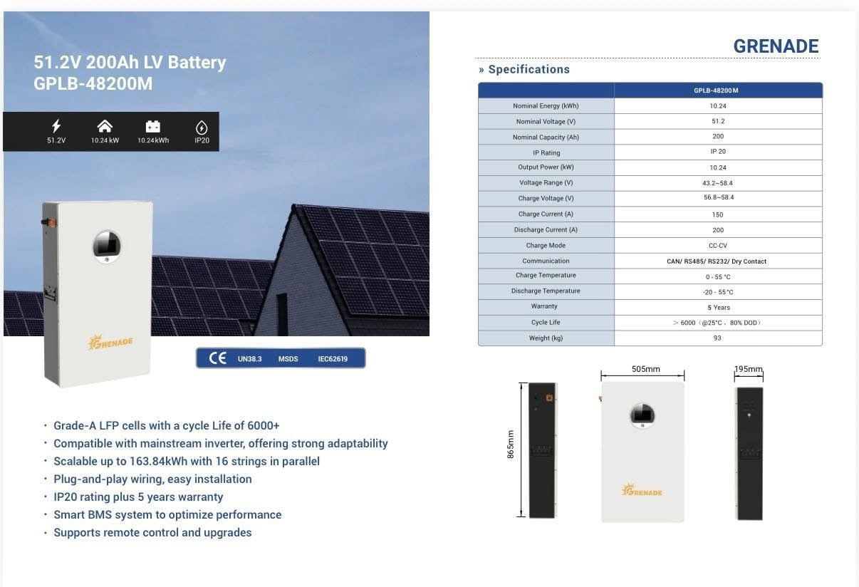 منظومة شمسية • انفيرتر 6kW • بطارية 16kWh