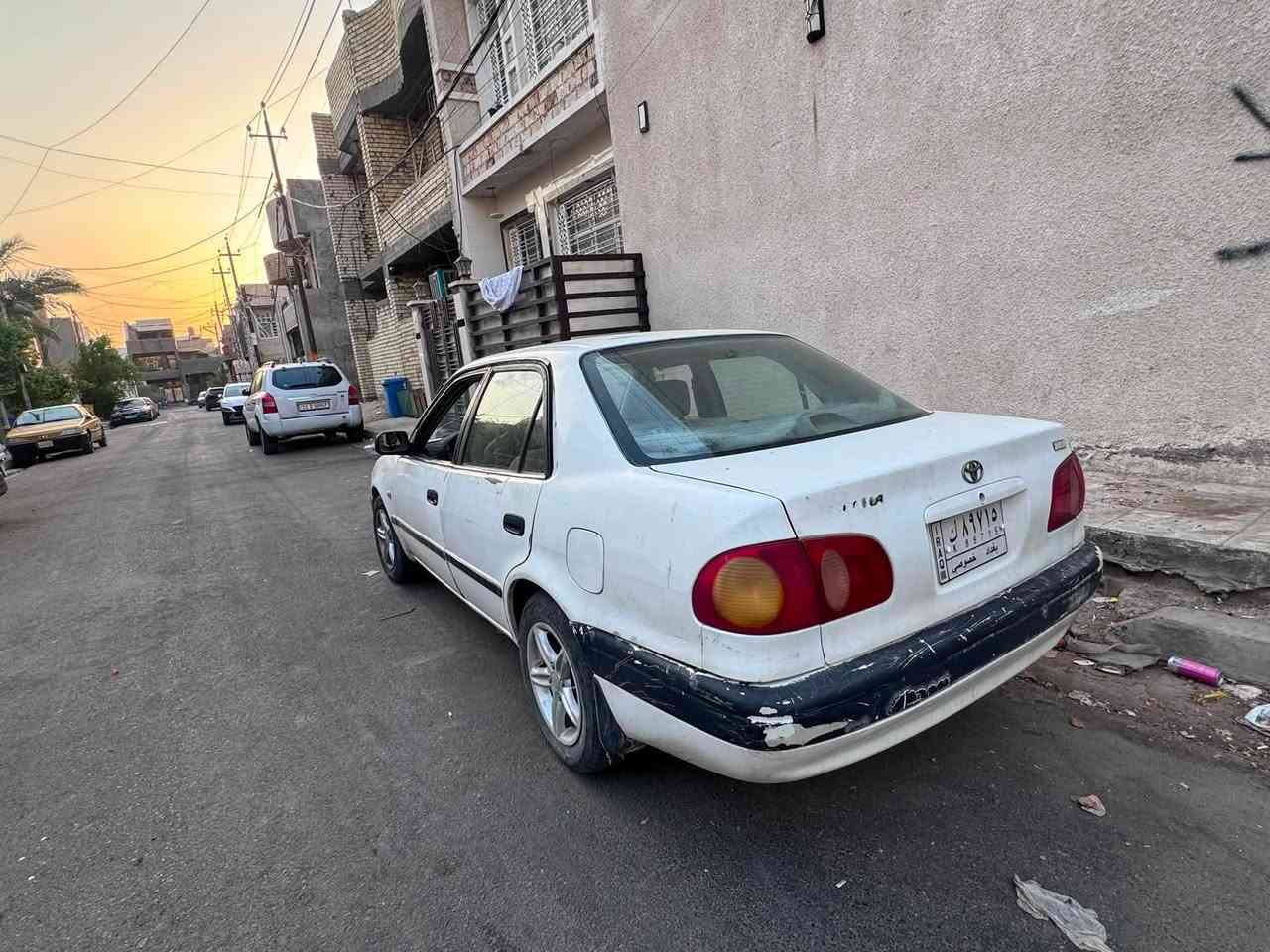 سلام عليكم جميعا
كورلا موديل 2000 
للبيع فقط فقط فقط 

السياره يرادلها صبغ وترتيبات بسيطه 
رقم بغداد ب اسمي 
السعر ٤٥ ورقه
مكانها بغداد شارع المغرب 
الرقم 
***********
