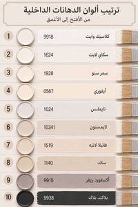 ألوان الجدران • دهانات داخلية • اختيار لون