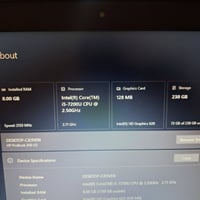 لابتوبhp للبيع   i5-7200U  RAM 8.00 GB  128 MB  Edition Windows 10 pro...