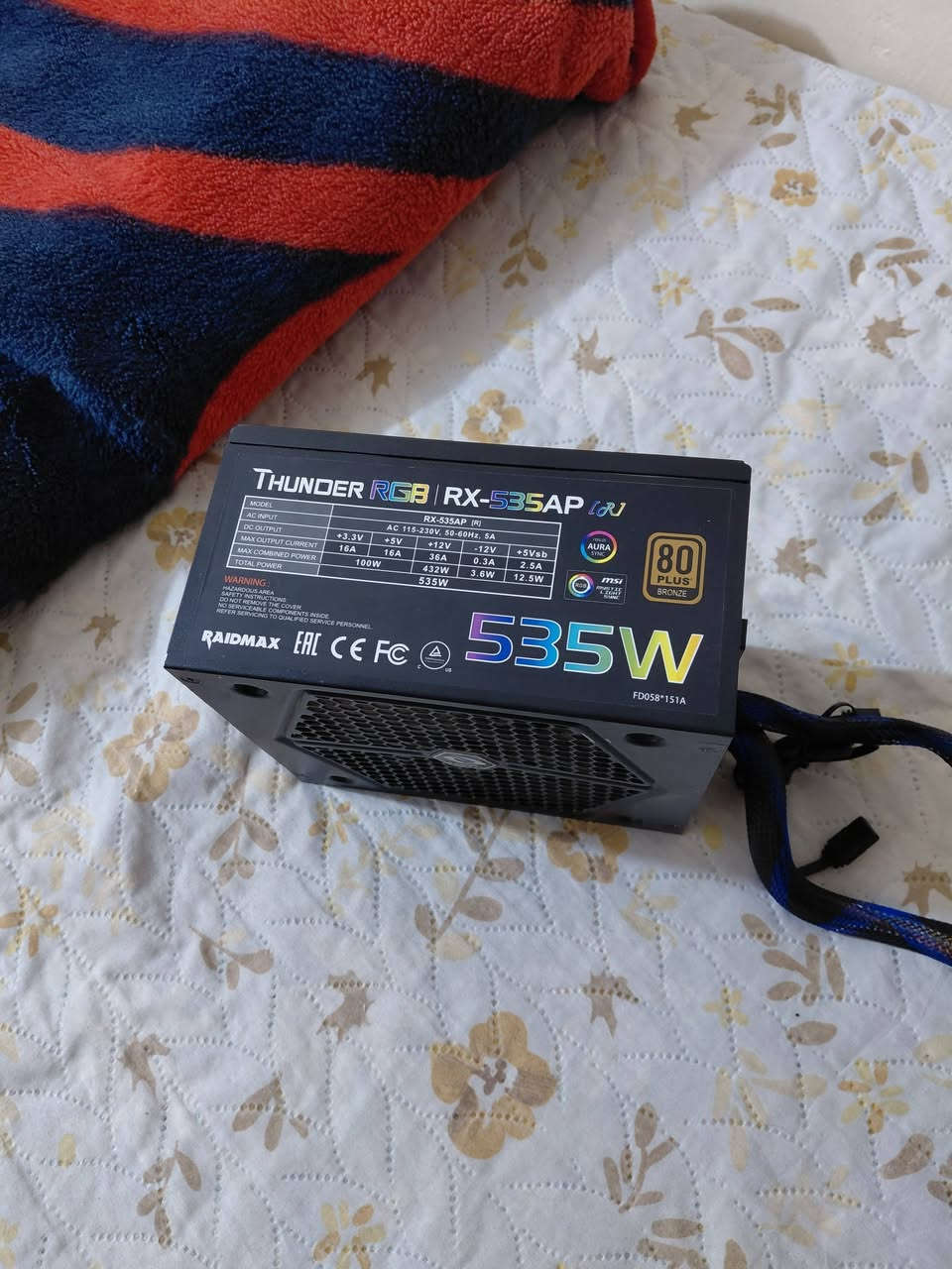 السلام عليكم ...
بور سبلاي Raidmax Thunder RGB RX-535AP نظيف وشغال وارجي بي 
بس اكو مشكلة بوراير الساتا تكدر تستبدلة 
رايدة ب30 وبي مجال بسيط 
مكاني بغداد مدينة الصدر الشماعية 
رقمي :***********
