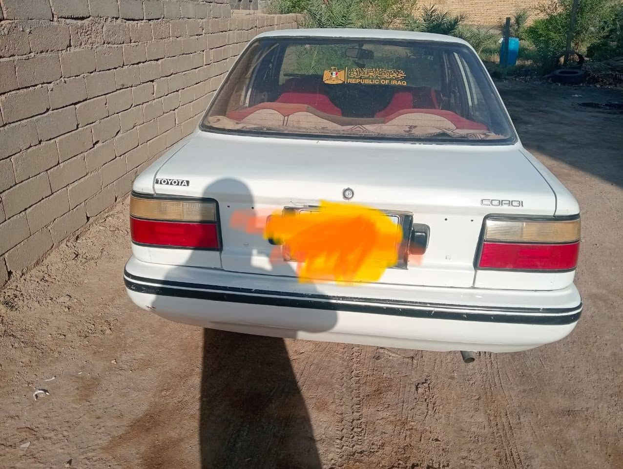 لسلام عليكم 
كورلا موديل ١٩٩٠ مكينه ١٨٠٠ كير خمس نمر حداديه جديده كهربائيات كلها شغاله رقم بصره بسمي مكينه وكير كفاله 
***********
