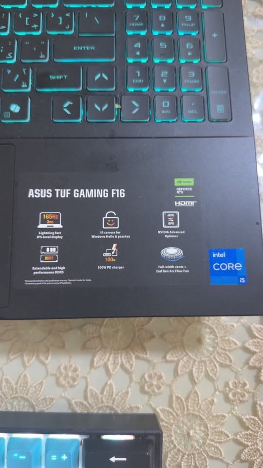 سلام عليكم للبيع لابتوب  

 
CPU - Intel® Core™ i5-13450HX 2.4 GHz (20M Cache, up to 4.6 GHz, 10 cores: 6 P-cores and 4 E-cores)

RAM - 16GB DDR5-5600hz

STORAGE - 512GB PCIe® 4.0 NVMe™ M.2 SSD

GPU - NVIDIA® GeForce RTX™ 5050 Laptop GPU, 115W 8GB GDDR7

Display - 16-inch, FHD+ 16:10 (1920 x 1200, WUXGA), IPS-level, Anti-glare display, sRGB:100.00%, Adobe:75.35%, Refresh Rate:165Hz, G-Sync, MUX Switch 

نظافة 100‎%‎ استخدام قليل للبيع بسعر مليون و450 الف مكاني بغداد

تواصل واتس اب ***********
