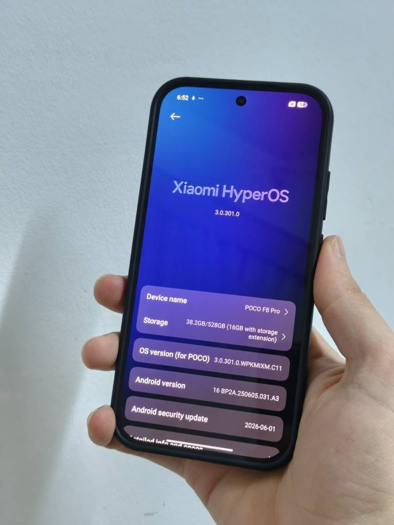 Poco f8 pro 5g

نرخ تەنها ٦٨٥ هەزار 🔒
%99 خاوێن بیعەب بەزەمانی یەک هەفتە 
پاتری 98
تا ٥سالی تر ئەپدەیتی بۆ دێ 
ڕام 12+12و 512 گێگا
اsnapdrago  8Elite 
پاتری   6210 و 100وات
کامێرای بێحل و  30x zoom
پەپجی ١٢٠  fps 
کارتۆنو کەڤەری ئەسلی لەگەلە 

*********** وەتسئەپ
گەیاندن بەردەستە دخان, السليمانية
