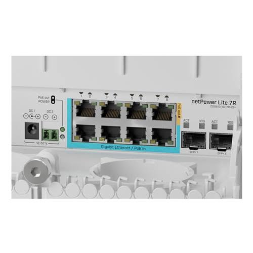 مساء الخير مجموعة اجهزة مستخدمة وشغاله للبيع Net power lite 7R عدد 3 مواصفات الجهاز بي 8 بورتات كل بورت 1 گيگا بورتين ضوئي بلص كل بورت 10 گيگا ممكن تشغيل الجهاز،منفذين للكهرباء معزولات وخارجيات عن الايثرات وطريقتين اخرى للتغذية اي تشغيل الجهاز والسحب منه لتشغيل جهاز اخر عن طريق الايثرات 
سويج نت گير 10/100/1000-24port 
سويچ دي لنك 10/100-24port 
سويچ سسكو ws-2960-24port باج بنل 16 
باج بنل 16 بورت 
قطعة sfp 1.25g-20km 
محولة منظومة 
الغراض بالنجف يلي خارج المحافظة كون يشوفله ابو توصيل يوصلهن *********** وايضا هالرقم بي واتساب

نص مكتوب في الصور:
- MikroTik netPower Lite 7R Outdoor Reverse PoE Switch 8x Gigabit Ports (7x Reverse PoE-in) SFP 2x 10G SFP+ Ports PoE Passive PoE (PoE in) Ether8 PoE-out Port 304 x 212 x 71 mm Dimensions