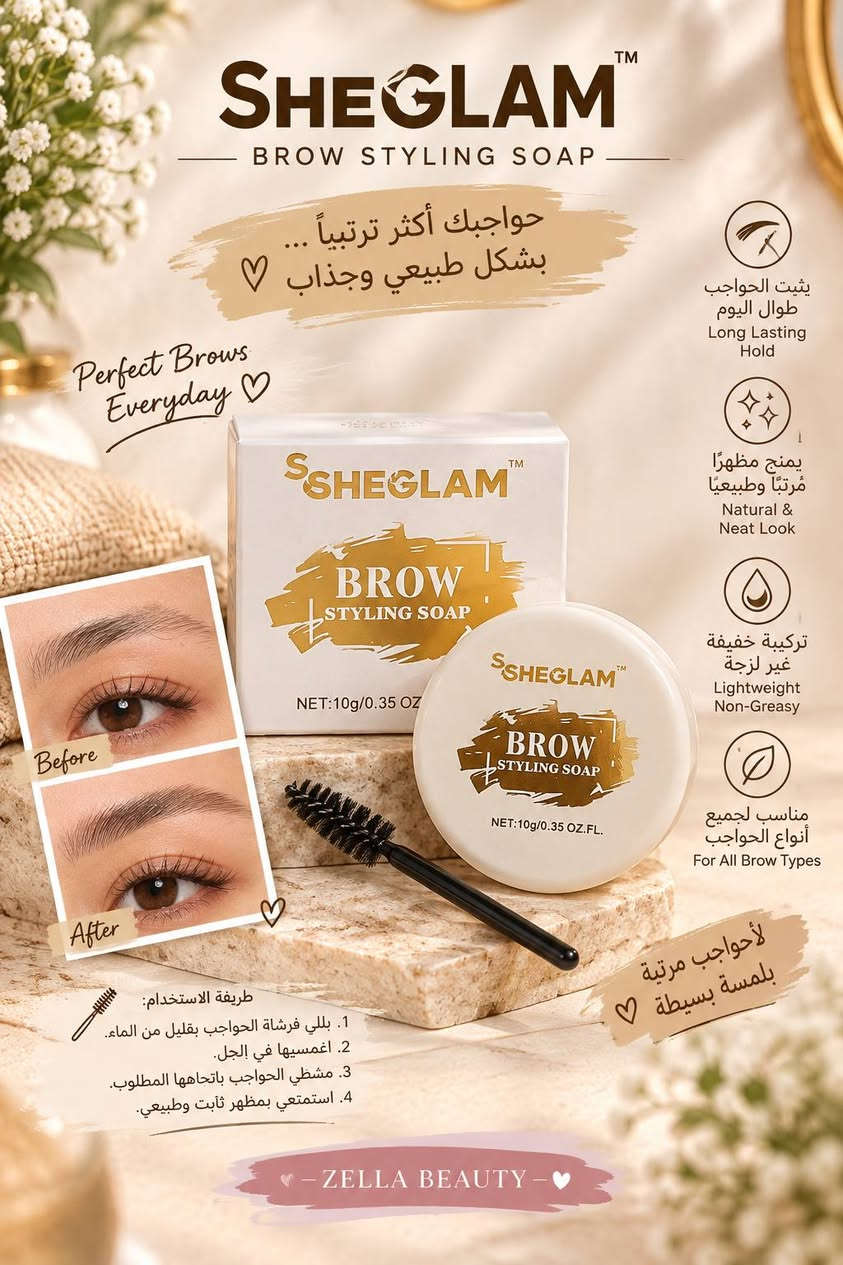 💄✨ مجموعة مكياج مميزة من ZELLA BEAUTY ✨💋
جمالچ وأناقتچ تكمل ويانه 🤍
🌸 منتجات متنوعة وأسعار تنافسية
🚚 التوصيل متوفر داخل بسماية 
📩 للحجز والاستفسار مراسلتنا على الخاص واتساب 
***********

نص مكتوب في الصور:
- NARS SHEER GLOW FOUNDATION RADIANT . NATURAL . LONGWEAR بشرة أكثر نضارة .. بإطلالة طبيعية ساحرة NARS More than makeup إشراقة طبيعية Natural Radiance تغطية متوسطة Buildable Coverage يدوم لفترة طويلة Long Lasting خفيف على البشرة Lightweight Feel مناسب لجميع أنواع البشرة For All Skin Types تغطية مثالية إختبارك المثالي لإطلالة طبيعية ومشرقة NARS Foundation ZELLA BEAUTY BEAUTY . SKINCARE . MAKEUP لأنك تستحقين الأفضل
- SHEGLAM TM BROW STYLING SOAP حواجبك أكثر ترتيباً... بشكل طبيعي وجذاب ♡ Perfect Brows Everyday ♡ يثبت الحواجب طوال اليوم Long Lasting Hold يمنح مظهرًا مُرتَبًا وطبيعيًا Natural & Neat Look تركيبة خفيفة غير لزجة Lightweight Non-Greasy مناسب لجميع أنواع الحواجب For All Brow Types NET:10g/0.35 OZ. Before After لطحواج بلمسة بسيطة ♡ طريقة الاستخدام: 1. بللي فرشاة الحواجب بقليل من الماء. 2. اغْمسيها في الجل. 3. مشطي الحواجب باتجاهها المطلوب. 4. استمتعي بمظهر ثابت وطبيعي. - ZELLA BEAUTY -
- SHEGLAM ULTRA LASH LIFT MASCARA مظهـر طبيعـي وتكثيف واضح من أول طبقة رموش أطول .. أكثر تحديداً Before After تطويل الرموش وتكثيفها Length & Volume يرفع الرموش ويعطي انحناءة جميلة Lash Lift Effect مقاوم للماء ويثبت لفترة طويلة Waterproof & Long Lasting تطبيق سهل بدون تكتل Clump-Free Formula الاختيار المثالي لإطلالة عيون أكثر جاذبية SHEGLAM Beauty in Every Look ZELLA BEAUTY
- DIOR ROUGE DIOR LIPSTICK لون فاخر .. بإحساس أنعم حمرة ديور تجمع بين الأناقة والجمال في كل لمسة Rich Color لون غني ومميز Comfortable Feel ملمس ناعم ومريح Long Lasting ثبات طويل Luxurious Look مظهر فاخر وأنيق اللون يبرز جمالك بكل تفاصيله More than just a lipstick ZELLA BEAUTY
- ZB ZELLA BEAUTY BEAUTY MAKES YOU SHINE SHEGLAM Highlighting Powder إضاءة نعمة لبشرة أكثر إشراقاً إضاءة طبيعية تمنحك مظهرا مشرقاً Gives a Natural Glow يمنح إشراقة طبيعية Lightweight Formula تركيبة خفيفة Smooth & Blendable سهل الدمج Perfect for Face & High Points مناسب للوجه والتقاط البارزة ZELLA BEAUTY