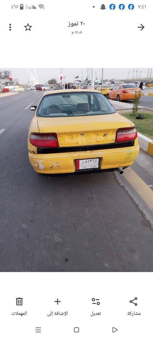 كارينا تيوتا تكسي بصره موديل 2000
مكينه جدبده صار اسبوع شاد الها طابوكه 
كير نضيف حداديه نضيفه 
السعر 15 ورقه وبيها مجال السياره خير من الله
تلفون *********** ناصريه مركز
