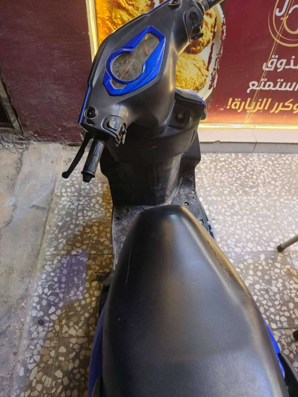 دراجة سكنس
نظيفة كلش وشغالة 
مكينة وكهربائيات وتايرات كله جديد
كربلاء البوبيات 
350 الف وبيه مجال
‭***********
