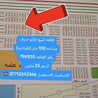 طابو صرف • ١٠٠م • رقم ٧٩٦١/٥٥