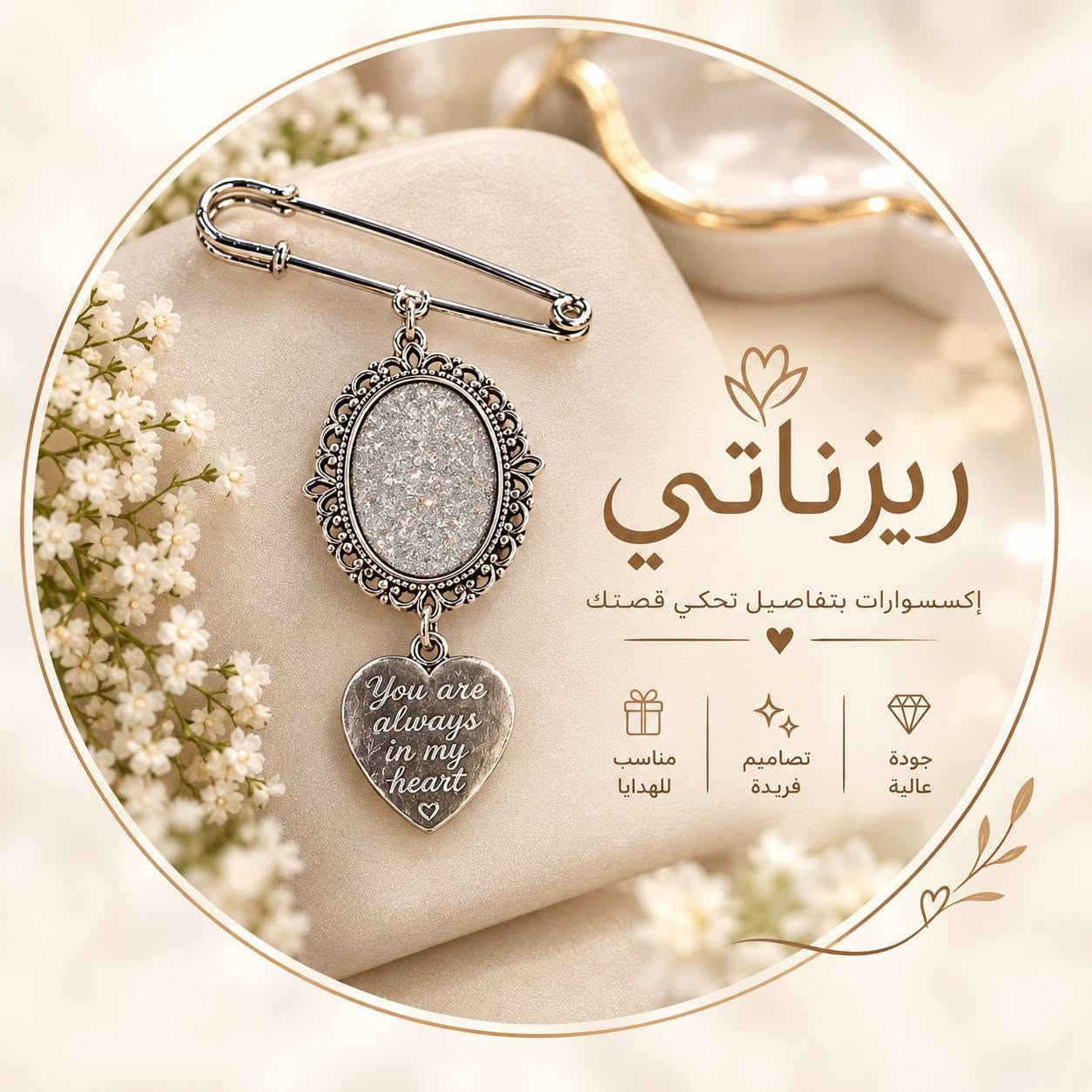 للبروش الترند يناسب جميع الأعمار والمراحل الدراسيه.
تميزي بكل ماهو جديده 🌹🌹✨✨
لحفظ صورة شخص عزيز عليكم
الاسعار 🌺💐🏵️
الصغير ب ١٠  الف
الأكبر ب ١٣  الاف
الكبيره ب ١٥ الف
للطلب على الماسنجر او واتساب ***********

نص مكتوب في الصور:
- ريزناتي إكسسوارات بتفاصيل تحكي قصتك مناسب للهدايا تصاميم فريدة جودة عالية