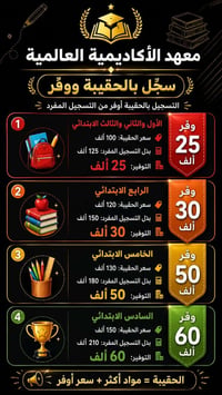 دروس لجميع المراحل • كادر تدريسي متميز • منطقة 120