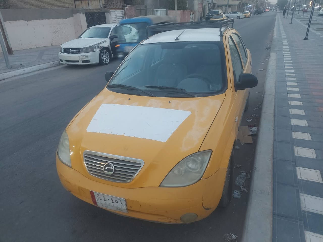 طيبة موديل ١٥ بغداد 
تدفئة تبريد 
كلج جديد 
مكينة بيها خيط تبخير بدون تنقيص مداريها بالدهن 
بيها بابتين صبغ بدون دواخل 
نواقصها بسيطة 
بوربرن امامي 
زوج تايرات 
باتري ضعيف 
تحويل ثاني يوم 
هيئة مصفرة
سعر ٣٠ 
***********
