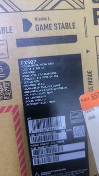 بكرت شاشة RTX 4070 140W ASUS TUF Gaming F15 FX507  الموديل: FX507  الم...