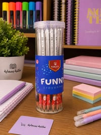 أقلام VERTEX FUNNY Crayonne ✏️  🎨 تصميم مرح وألوان مميزة 📚 مناسبة للمد...