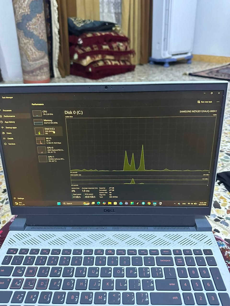 لابتوب dell G15 5515
رام ١٦ كيگا بايت 

SSD 512 

كارت شاشه 3050 4G 

AMD Ryzen 7 5800H

لابتوب كيمنگ وهندسي 

نضافه فول استخدام قليل 

السعر مليون 
***********

