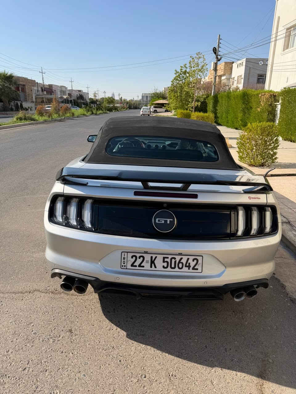 FORD MUSTANG GT V8 2018
لون سلفر كشف ماشية 54 الف
بيها قطعتين صبغ و قطعتين تبديل 
حادث خفيف جدا بدون دواخل
مكان السيارة اربيل 
*********** أربيل, العراق
