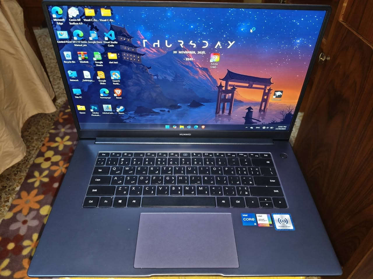🖥️ بۆ فرۆشتن: Huawei MateBook D15 (i5 Gen 11) – بەکارهاتوو بە دۆخی زۆر باش!
💰 نرخ: 500 هەزار و جێی گفتوگۆیە

تایبەتمەندییە سەرەکییەکان:

پڕۆسێسەر: Intel Core i5-1135G7 نەوەی یازدەیەم (٤ ناوەند، تا 4.2 GHz)

RAM: 8 GB DDR4

بیرگە: 512 GB SSD خێرا

کارتی گرافیک: Intel Iris Xe Graphics مۆدێل

شاشە: 15.6 بۆینچ FHD (1920×1080) IPS

سیستەمی کارپێکردن: Windows 11

پۆرتەکان: USB-C، USB-A، HDMI، جێگای هێدفۆن

باتری: بۆ بەکارهێنانی مامناوەند لە تەواوی ڕۆژێکدا بەسە

کێش: نزیکەی 1.6 کگ

دۆخی ئامێر: زۆر باش ✨

هیچ خشێک لەسەر ئامێرەکە نییە

کارتۆن و شەحنی ئەسڵی هەیە 📦

دۆخی ئامێر: زۆر باش، بێ خش، پاک و بە وریایی پارێزراوە 👌

ژمارەی موبایل : ***********
