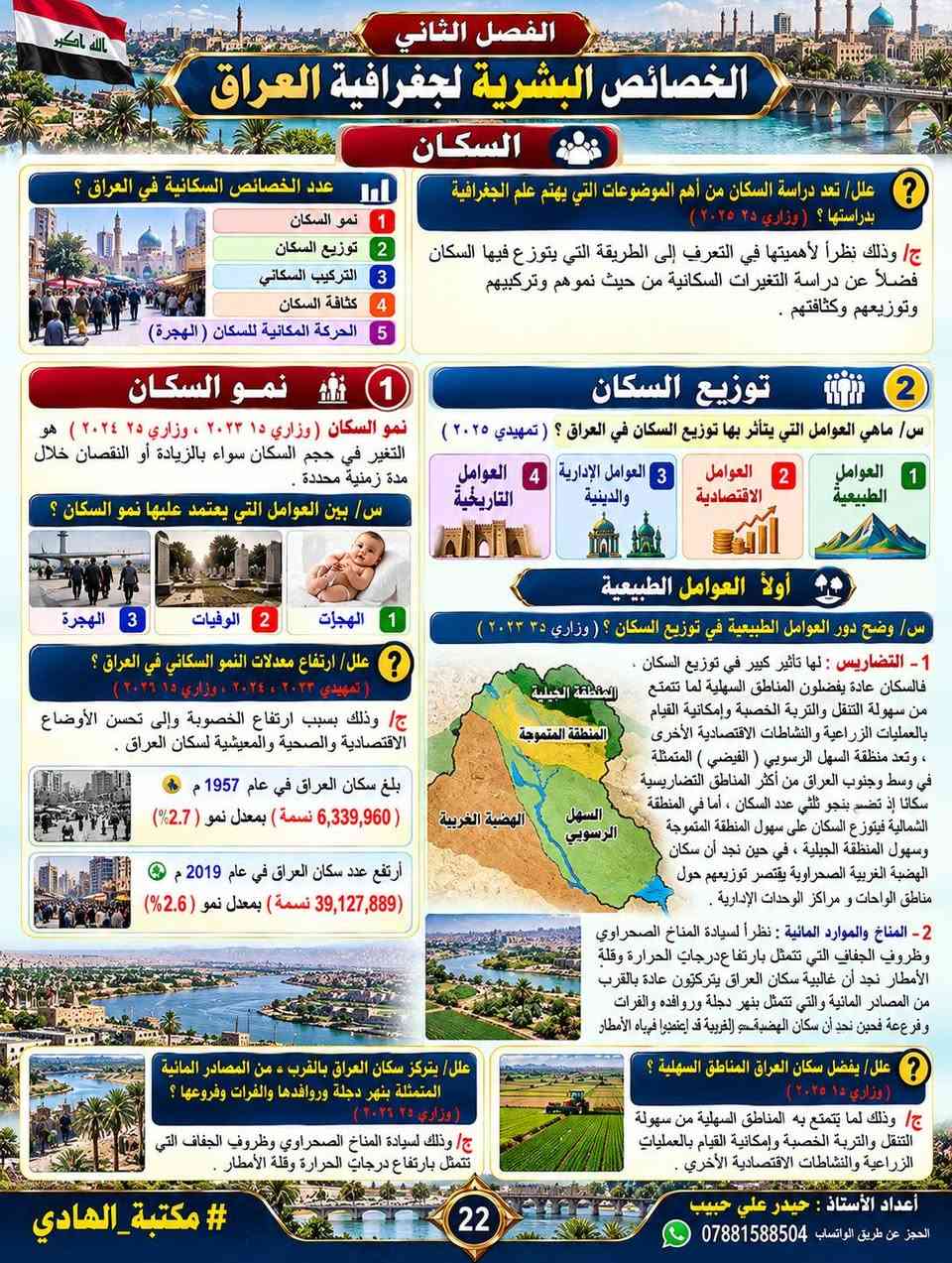 ملزمة اجتماعيات • الصف الثالث المتوسط • مكتبة الهادي