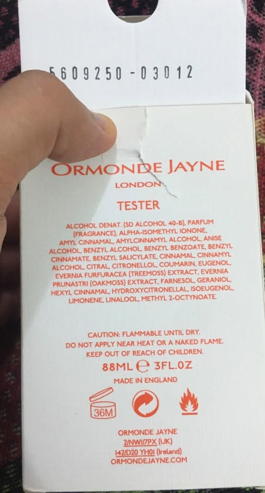 للبيع: عطر أورماند جين فيرانو
(Ormonde Jayne - Verano)

الحالة: تيستر أصلي 100% (ضمان الأصالة من متجر نيش كورنر) باتش كود متطابق .

نسبة الاستخدام: تم استخدام 5 مل فقط (شبه جديد تماماً بالكرتون).

السعر الأصلي : شريته بـ 175 ألف.

السعر المطلوب: 155 ألف (قفل/نهائي).

ملاحظة: العطر غني عن التعريف لمحبي عطور النيش الثابتة والفاخرة، وفرصة للي حاب يقتنيه بسعر مناسب.

للتواصل معي واتساب ***********
