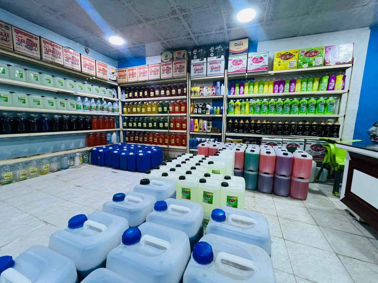 زاهي مركز 10 لتر السعر 6000
تايت سائل مركز 10 لتر 7000

معطر ارضيه وملابس ٢٠٠٠

قاصر جلكان 5لتر ٢٥٠٠

دبه زاهي 5لتر 3000

فلاش صحيات أصلي 2000

شامبو عبايه وملابس أسود ١٥٠٠ دينار

يوجد توصيل لجميع أنحاء المحاويل ٢٠٠٠ دينار العنوان محاويل البدع الكبير قرب معمل زمزم عل شارع مباشر *********** واتساب

***********
