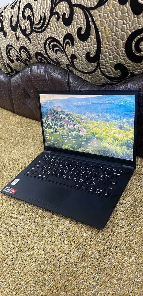 الموديل: Lenovo K14 (رقم الطراز: ⁠21CUS07000⁠)
المواصفات الرسمية:
 المعالج: AMD Ryzen 5 5600U (بسرعة 2.30 جيجاهرتز)  
 الذاكرة العشوائية (RAM): 8 جيجابايت DDR4 (سرعة 3200 ميجاهرتز)  
 التخزين: 256 جيجابايت SSD (من نوع NVMe M.2)  
 معالج الرسومات (Graphics): AMD Radeon Graphics  
 الشاشة: 14 بوصة

للاستفسار ***********

نص مكتوب في الصور:
- About Installed RAM 8.00 GB Speed: 3200 MHz Processor AMD Ryzen 5 5600U with Radeon Graphics 2.30 GHz Graphics Card 1008 MB AMD Radeon(TM) Graphics Storage 238 GB 218 GB of 238 GB used BitLocker settings Device Manager Remote desktop System protection Advanced system set Rename this PC (adva Get help Give feedback DESKTOP-N7B837U 21CUS07000 Rename this PC Copy Device Specifications Device Name DESKTOP-N7B837U 2.30 GHz Processor AMD Ryzen 5 5600U with Radeon Graphics Installed RAM 8.00 GB (6.83 GB usable) Graphics Card AMD Radeon(TM) Graphics (1008 MB) Storage 238 GB SSD KBG5AZNT256G LK KIOXIA 0CF9D912-1DF0-45A4-B9F2-14A66671612E Device ID 00330-80000-00000-AA758 Product ID 64-bit operating system, x64-based processor System Type No pen or touch input is available for this display Pen and touch