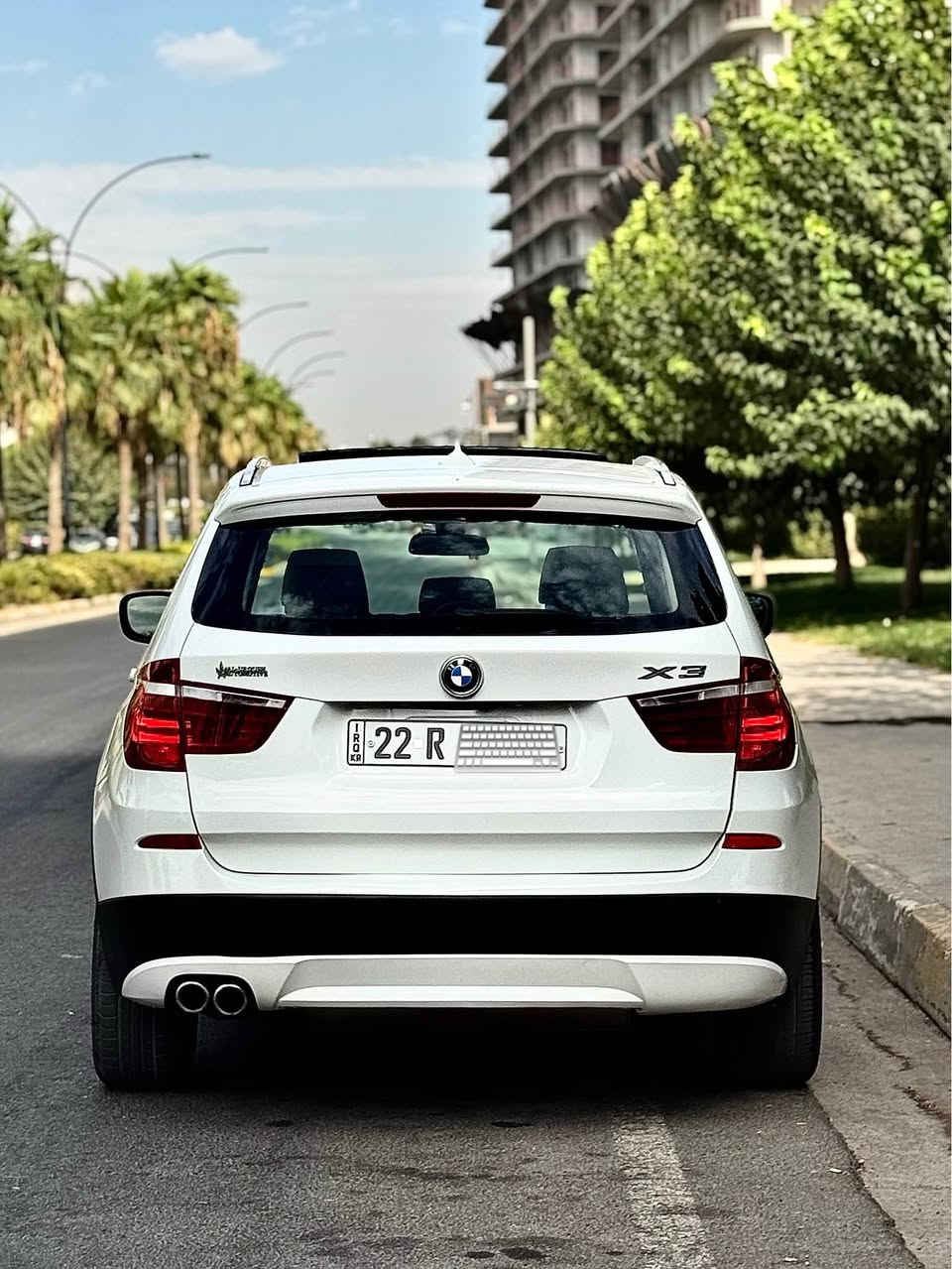 BMW X3 شركه عروش
2014
فول فول مواصفات دواخل كريمي بصمه بانوراما لايتات عدسه اوتوستوب رادار ٣٦٥ 
صبغ فقط بابين مصبوغ  بدون حادث بدون دواخل بدون ارباك
مكان سياره اربيل
واتساب / *********** 
سعر 125$ و مجال بصيط أربيل, العراق

نص مكتوب في الصور:
- واتساب ***********