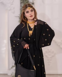 عباية إماراتية • شيفون أصلي • تطريز يدوي