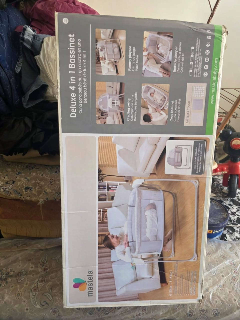 سرير طفل هزاز مع ريموت نوع ماستيلا نضيف جداً كرتونة موجودة يشتغل على درجة وحدة فقط
المكان حي الجهاد 
السعر ١٠٠ الف 
***********
