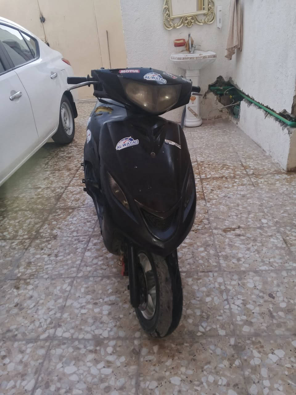 سلام عليكم
دراجه ثعلب سرعه 140 نضيفه بس يرادلهه ترتيب كهربائيات يرادلهه باتري دراجه تشتغل هندر تايرات جدد 
مكان بغداد الشعب 
سعر 120 وبيهه مجال للشراي اتصل واتساب 
***********
