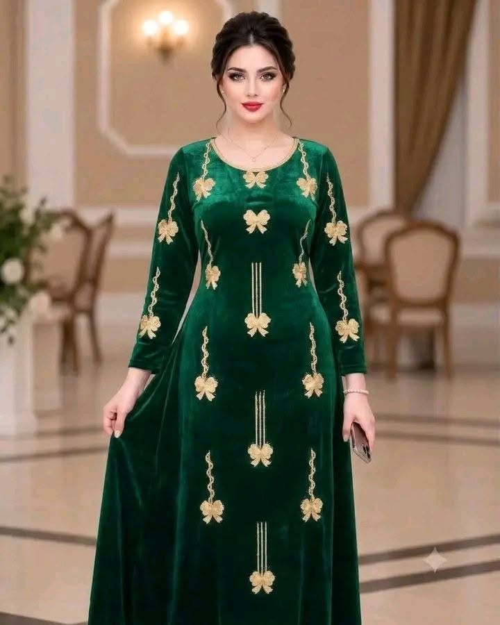 دشداشا نسائي • قديفة ثقيل • مقاسات L XL XXL