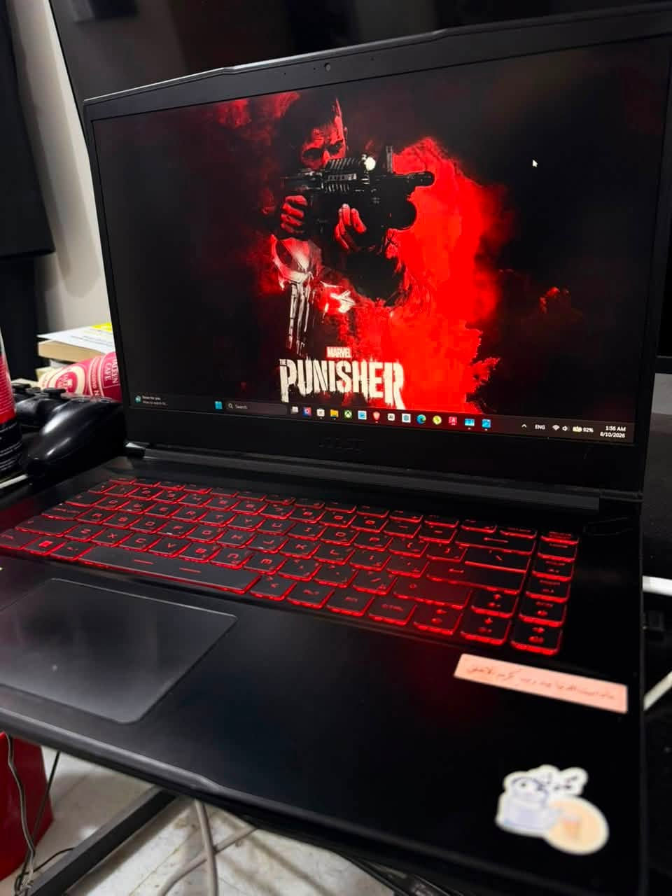 السلام عليكم لابتوب Msi g63
كرت شاشة RTX3050 

معالج I5 جيل 11

رامات 16gb 

تخزين 1 تيرا 512 منهن ssd 

اللابتوب نظيف جدا وقوي ويشغل الالعاب الثكيلة وبرامج الهندسة كلها تشتغل عليه بسلاسة بطارية زينه الجهاز ماعليه ملاحظات ماعدا كم شخط بظهرة اما كجهاز ومواصفات مايشكي من شي الحمدلله السعر مليون دينار وبيه مجال خير من الله للشراي الرقم ***********
