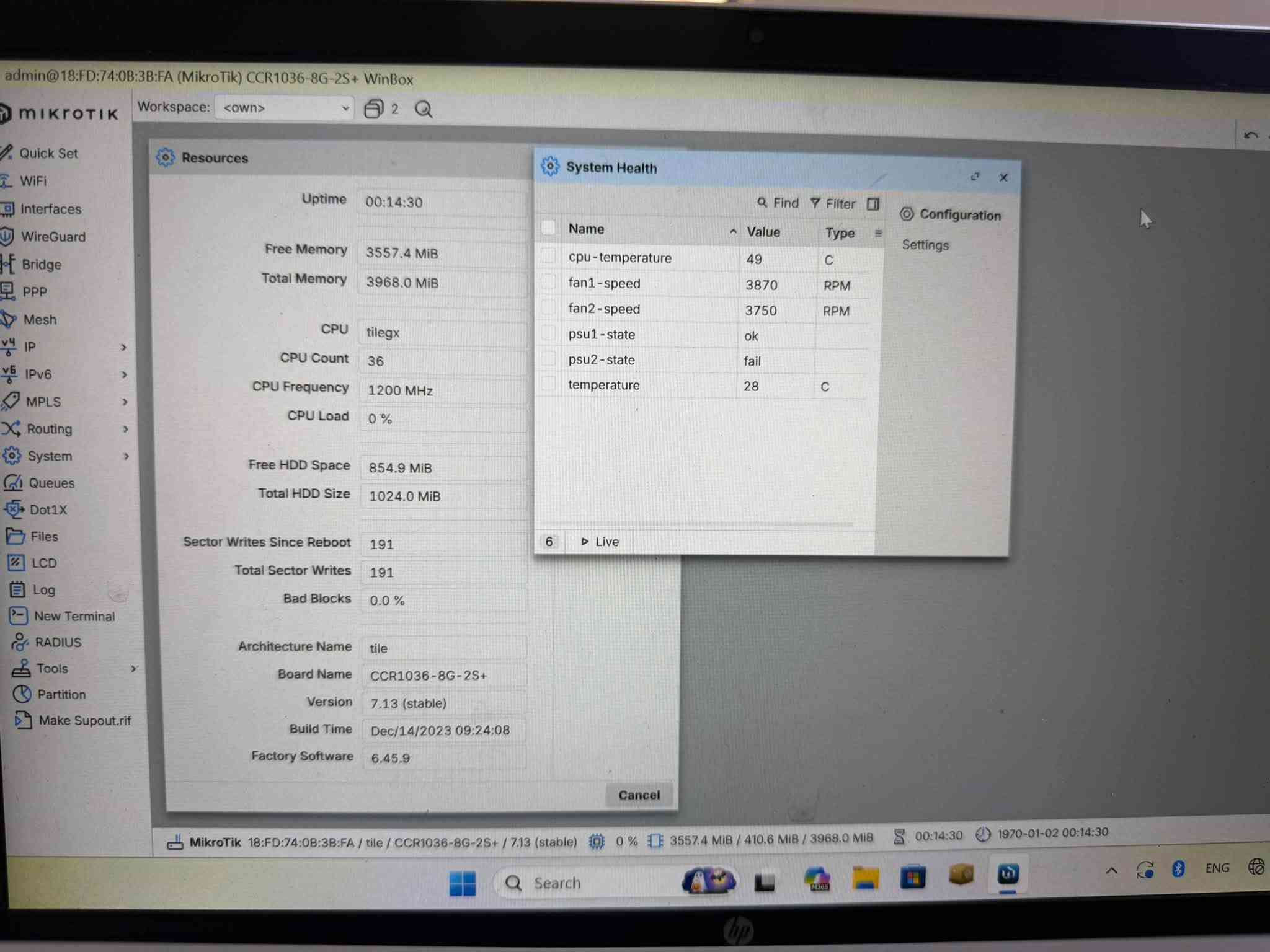 CCR1036-8G-2S+ • 10G • نظيف جدا