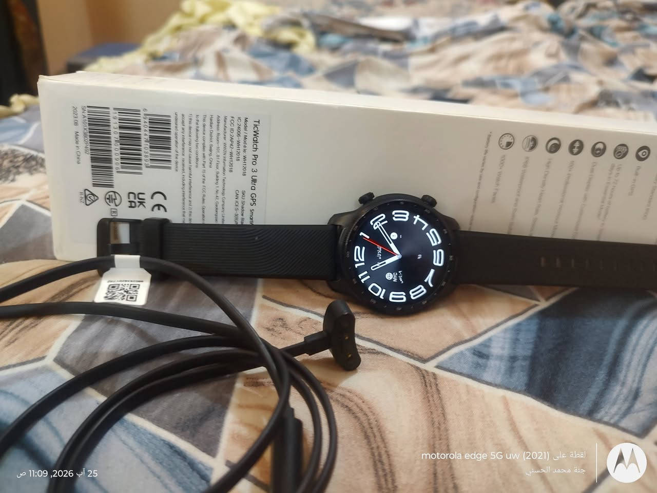 من رخصة الادمن ساعة ticwatch 3pro ultra gps للبيع مستخدم نظيف استخدام أيام مع كافة ملحقاتها السعر 100 الف وبالامكان المراوس *********** واتس اب واني بالخدمة
