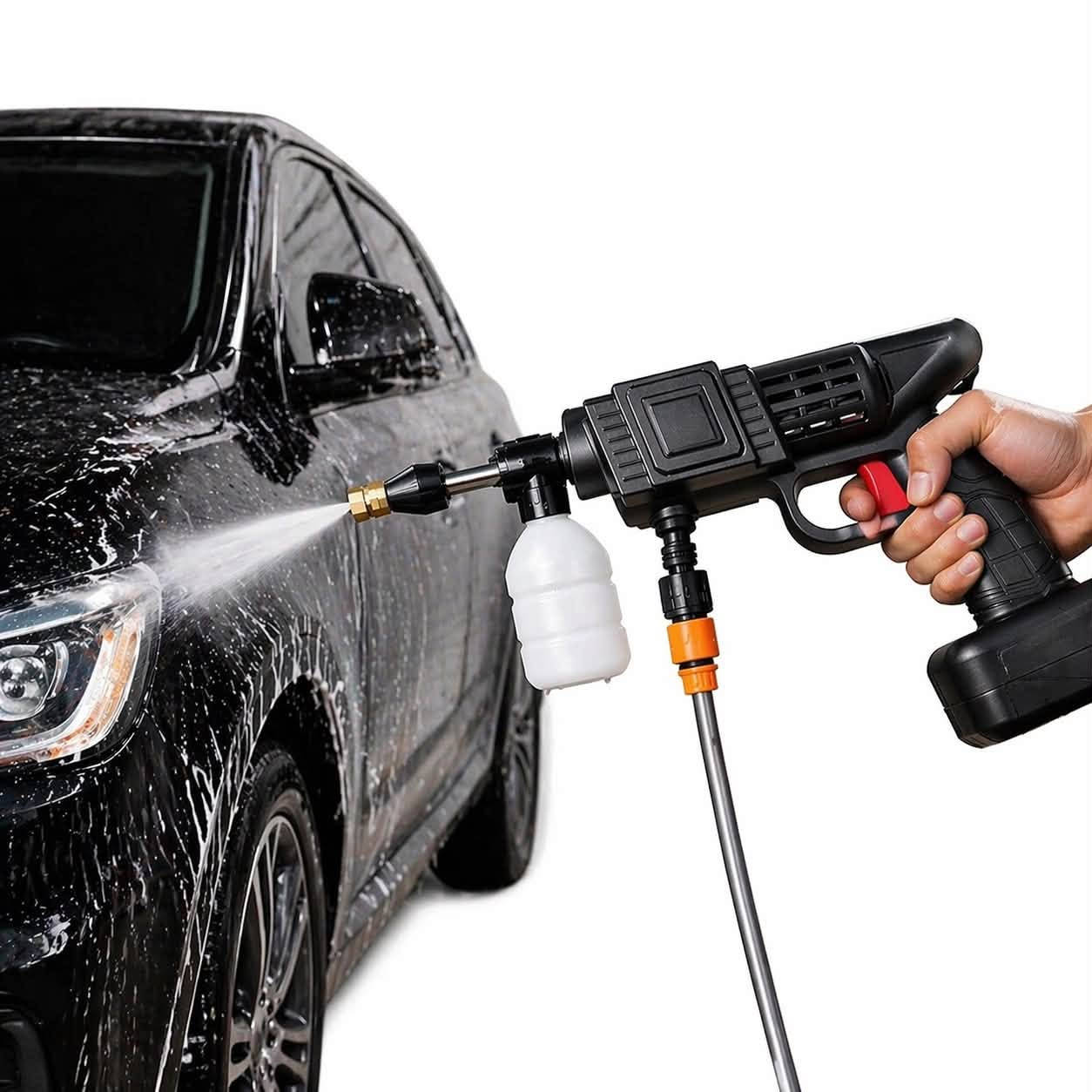 🚿✨ نظافة سريعة وسهلة!
محمول وخفيف ⚡، ضغط 150 بار 💪
بطارية 48 فولت 🔋، مقاوم للماء 💧
فوهات متعددة ورغوة سريعة 🎯
حقيبة حمل لكل الملحقات 🎒
20 الف فقط 
***********
