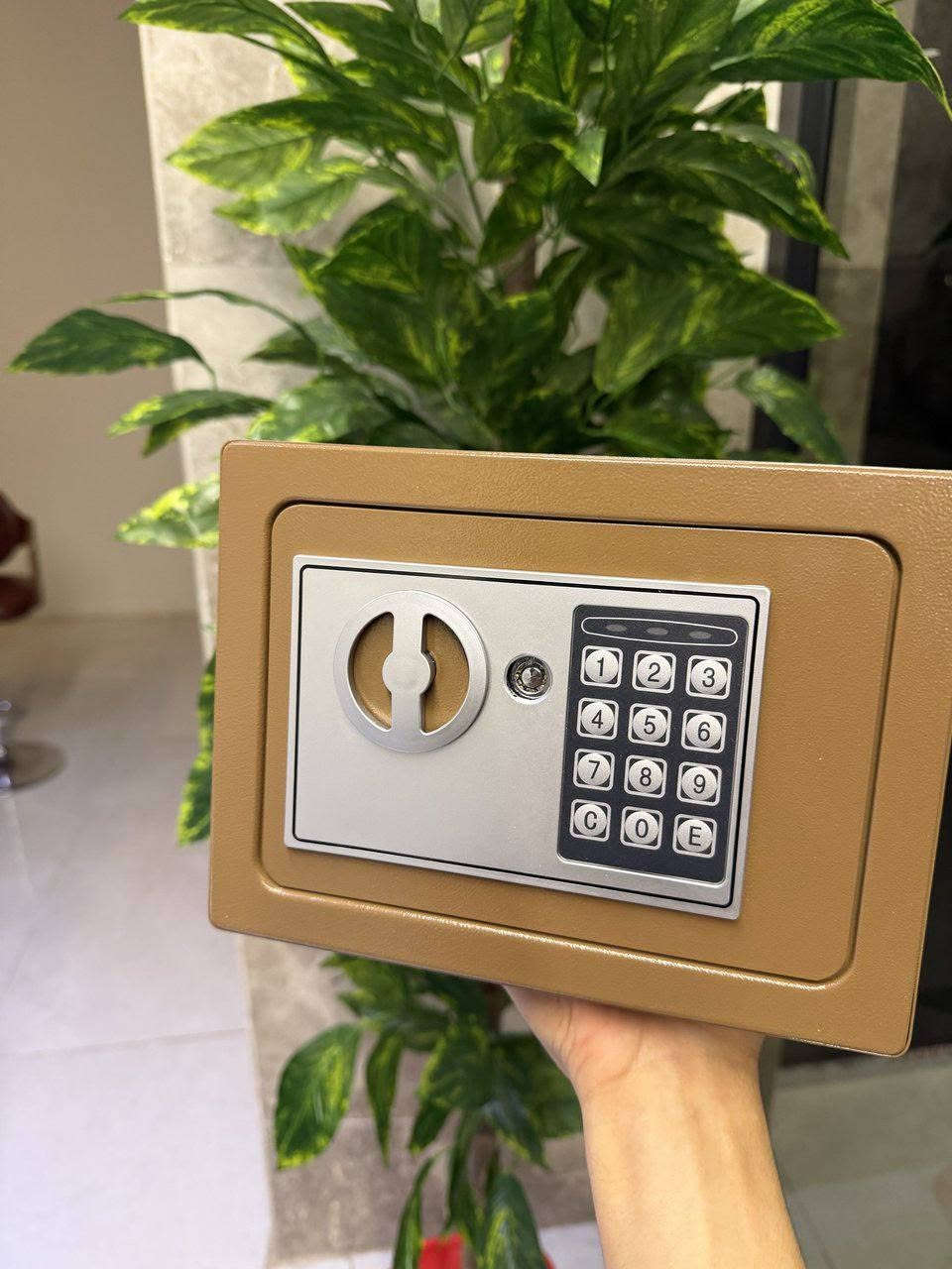 قاصة رقمية مجهزة بلوحة مفاتيح إلكترونية.
نظام قفل ثلاثي (Tri-Bolt Locking) مع هيكل متين مخصص للحماية.

إمكانية فتح القاصة عبر المفاتيح 
اليدوية المرفقة (مفتاحي طوارئ).

مرونة عالية في التركيب بفضل خيارات التثبيت ببراغي على الحائط أو الأرضية.

. المواصفات:

.الموديل: E-17

.الوزن الصافي: 2.7 كيلوغرام

.الوزن الإجمالي: 2.9 كيلوغرام

.الأبعاد والقياسات:  

27*22*22سم

. محتويات العلبة:

.مفتاح فتح يدوي (Access Keys) عدد 2

.براغي تثبيت أرضية (Flooring Mounting Bolts)

.سجادة أرضية داخلية (Floor Carpet)
سعر 30الف وتوصيل مجاني 
رقم, ***********تواصل خاص أو واتس
