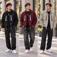 رجالي • مقاسات M-3X • درزن 12