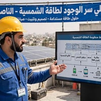 منظومة شمسية • 10 أمبير نهاري • انفيرتر 4KW