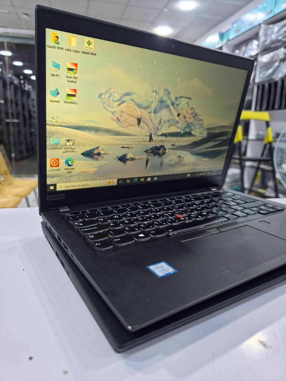 #توفر_لدى_مكتب_سمارت_فيو 😍💻

💻 Lenovo T490s
⚙️ المعالج: Intel Core i7 – الجيل الثامن 
💾 الذاكرة (RAM): 16GB
🖥️ الشاشة: 14.1 إنش
🎮 كرت الشاشة: Intel 8GB
💽 التخزين (SSD): 256GB High Speed
💰 السعر: 305,000 دينار فقط 🔥 
.....
🚛 خدمة توصيل متوفرة لجميع المحافظات  5 الف🇮🇶
...........
📞 للتواصل أو الاستفسار:
📱 واتساب: ***********
📞 اتصال: ***********
⚡ الكمية محدودة جداً سارع بالطلب! 🔥
#مكتب_سمارت_فيو 💻
#عروض_خاصة #لابتوبات #Lenovo #ThinkPad_T14 #جيل_12 #عروض_العراق 🇮🇶

نص مكتوب في الصور:
- Current Date/Time: Friday, July 31, 2026, 10:46:21 PM Computer Name: DESKTOP-21Q5V8J Operating System: Windows 10 Pro 64-bit (10.0, Build 19045) Language: English (Regional Setting: English) System Manufacturer: LENOVO System Model: 20NYS4GA00 BIOS: N2JETA7W (1.85) Processor: Intel(R) Core(TM) i7-8665U CPU @ 1.90GHz (8 CPUs), ~2.1GHz Memory: 16384MB RAM Page file: 2929MB used, 16145MB available DirectX Version: DirectX 12
- DirectX Diagnostic Tool
- System Display Sound Input
- Device
- Name: Intel(R) UHD Graphics 620
- Manufacturer: Intel Corporation
- Chip Type: Intel(R) UHD Graphics Family
- DAC Type: Internal
- Device Type: Full Display Device
- Approx. Total Memory: 8193 MB
- Display Memory (VRAM): 128 MB
- Shared Memory: 8065 MB
- DirectX Features
- DirectDraw Acceleration: Enabled
- Direct3D Acceleration: Enabled
- AGP Texture Acceleration: Enabled
- Notes
- No problems found.
- Help
- Next Page