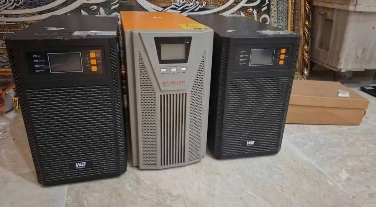 السلام عليكم ups عدد 4 اونلاين كلهن 3 kv والكل بدون بطاريات
الزيوس بي مشكله كود 34 ما اعرف بطاريات او عطل

الباقيات ابيعهن طافيات مكاني بغداد حي الاعلام ***********
