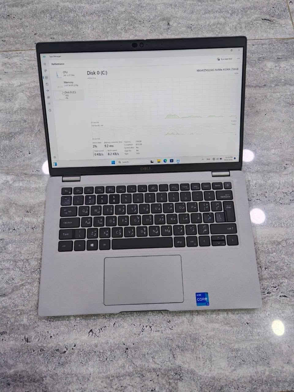 المواصفات ⚙️

▪️المعالج : intel core i5 جيل 11
▪️الرام : 8GB  DDR4 قابل للترقية  
▪️التخزين 256GB SSD  قابل للترقية
▪️كرت الشاشة : Intel Iris Xe Graphics  
الشاشة: 14 بوصة Full HD (1920×1080) 
النظام: Windows 11 Pro

▪️كيبورد عربي إنكليزي
النظافة :98%
ملحقاتة : كيبورد جديد عربي انكليزي وماوس وشاحنة

أصلية وبطارية اصلية وجنطة

السعر : 350 الف عراقي

التواصل واتساب : ***********

نص مكتوب في الصور:
- Task Manager
- Performance
- CPU
- 3% 1.49 GHz
- Memory
- 7.9/7.4 GB (99%)
- Disk 0 (C:)
- SSD
- 0%
- Speed:
- Slots used:
- Form factor:
- Hardware reserved:
- 2667 MHz
- 1 of 2
- SODIMM
- 639 MB
- 8.0 GB
- 7.4 GB available
- 60 seconds
- Memory composition
- In use (compressed)
- 1.9 GB (29.0 MB)
- Committed
- 1.8/9.2 GB
- Paged pool
- 138 MB
- Modified
- 5.4 GB
- Cached
- 295 MB
- Non-paged pool
- 164 MB
- Type:
- Search
- ENG
- US
- 11:23 PM
- 8/11/2023