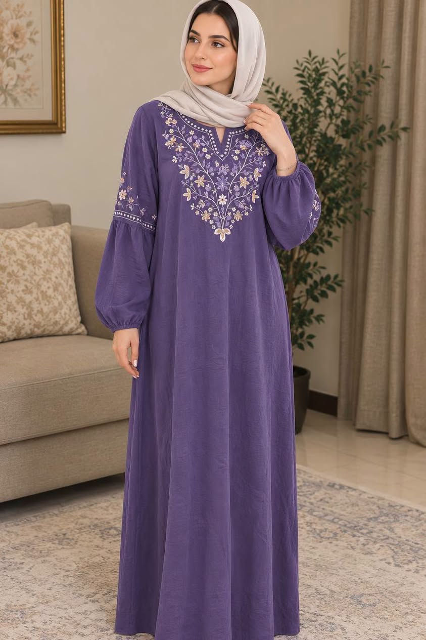 دشداشة نسائية • خامة قديفة • XL XXL 3XL