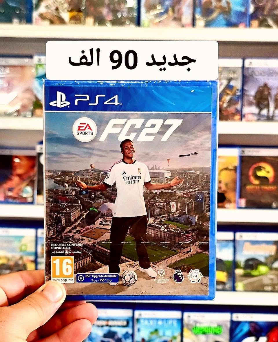 متوفر لدى GameStop
FC27 PS4 و PS5  السعر 90 الف

✅تثبيت الحجز بالخاص برقم وعنوان لسرعة التثبيت
 ❗️واذا عندك مراوس ارسل شنو عندك..
—————————————————
🚌 كل محافظات العراق ب5 الف فقط 
—————————————————
 🗺 العنوان بغداد الحبيبيه قرب جامع ذو الفقار 
—————————————————
 💬 *********** واتساب 
—————————————————
للمزيد تابع الصفحة

نص مكتوب في الصور:
- جديد 90 الف