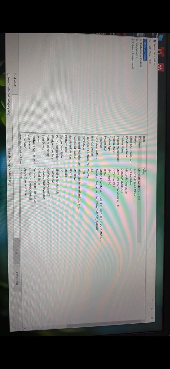 MSI GF65 • i7-10750H • RTX3060